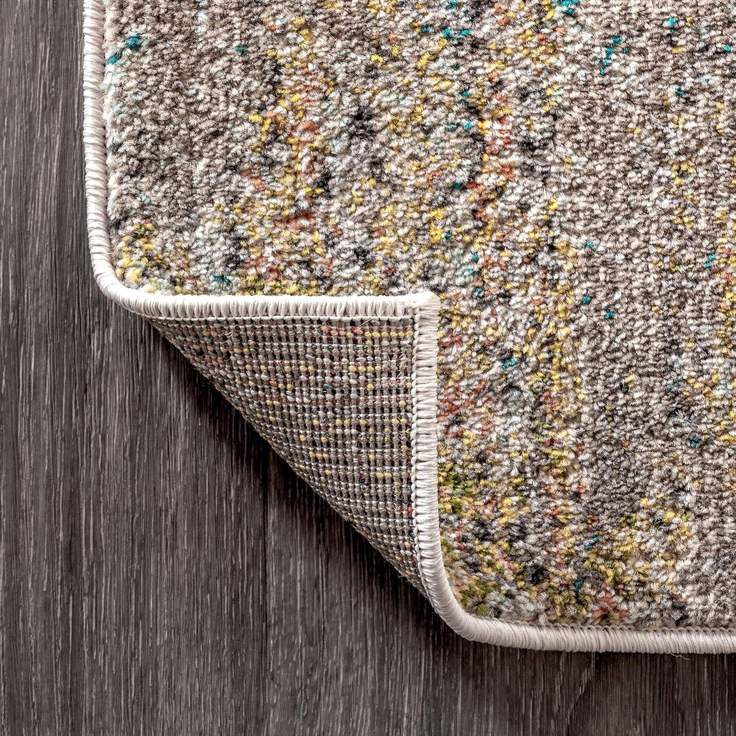 imageJONATHAN Y Modern Abstract Vintage Waterfall BlueBrownOrange Indoor Area Rug 8x10 Contemporary POP EasyCleaning for Living Room Bedroom Kitchen Pet Friendly NonShedding CTP106A8BlueBrownOrange