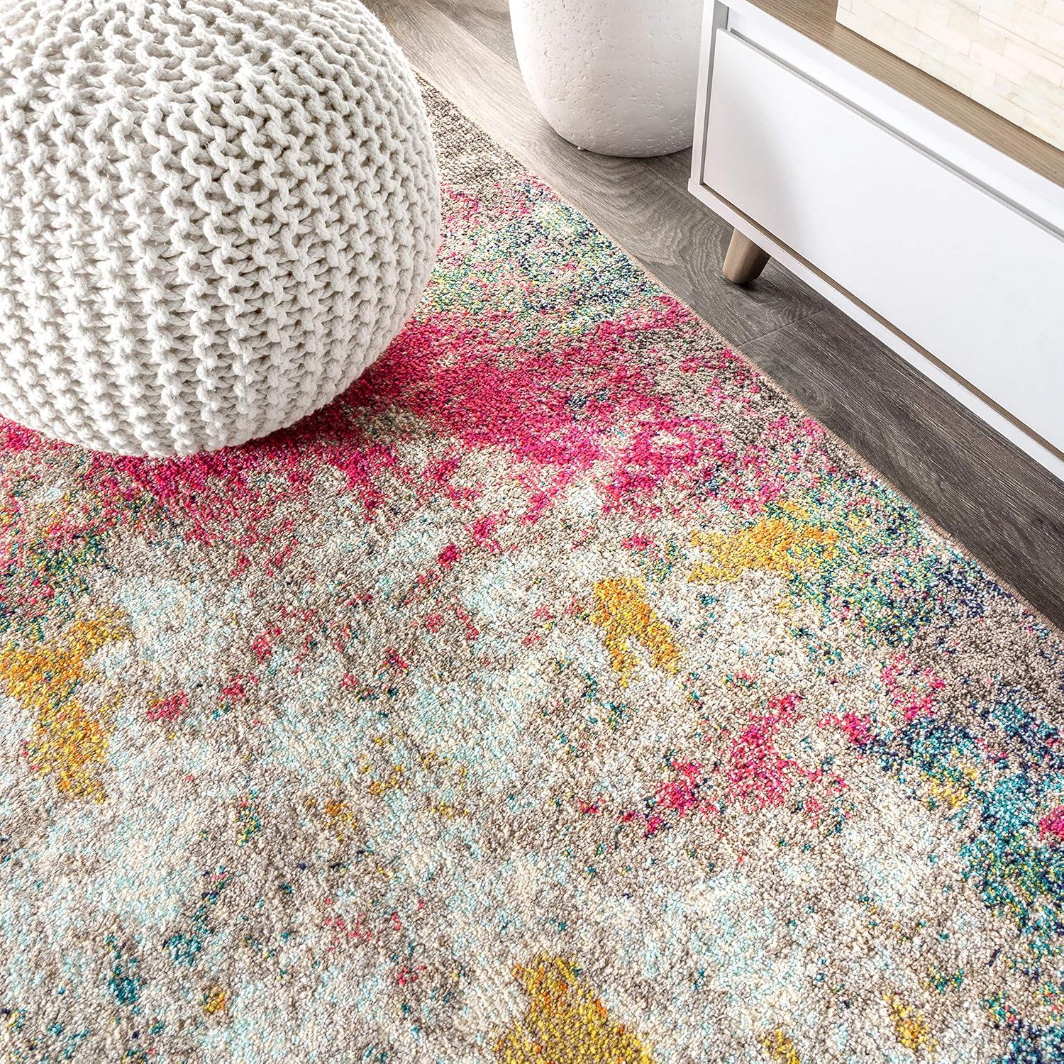 imageJONATHAN Y Modern Abstract YellowMulti Indoor Area Rug 8x10 Contemporary POP Transitional EasyCleaning for Living Room Bedroom Kitchen Pet Friendly NonShedding CTP107B8Multicolored