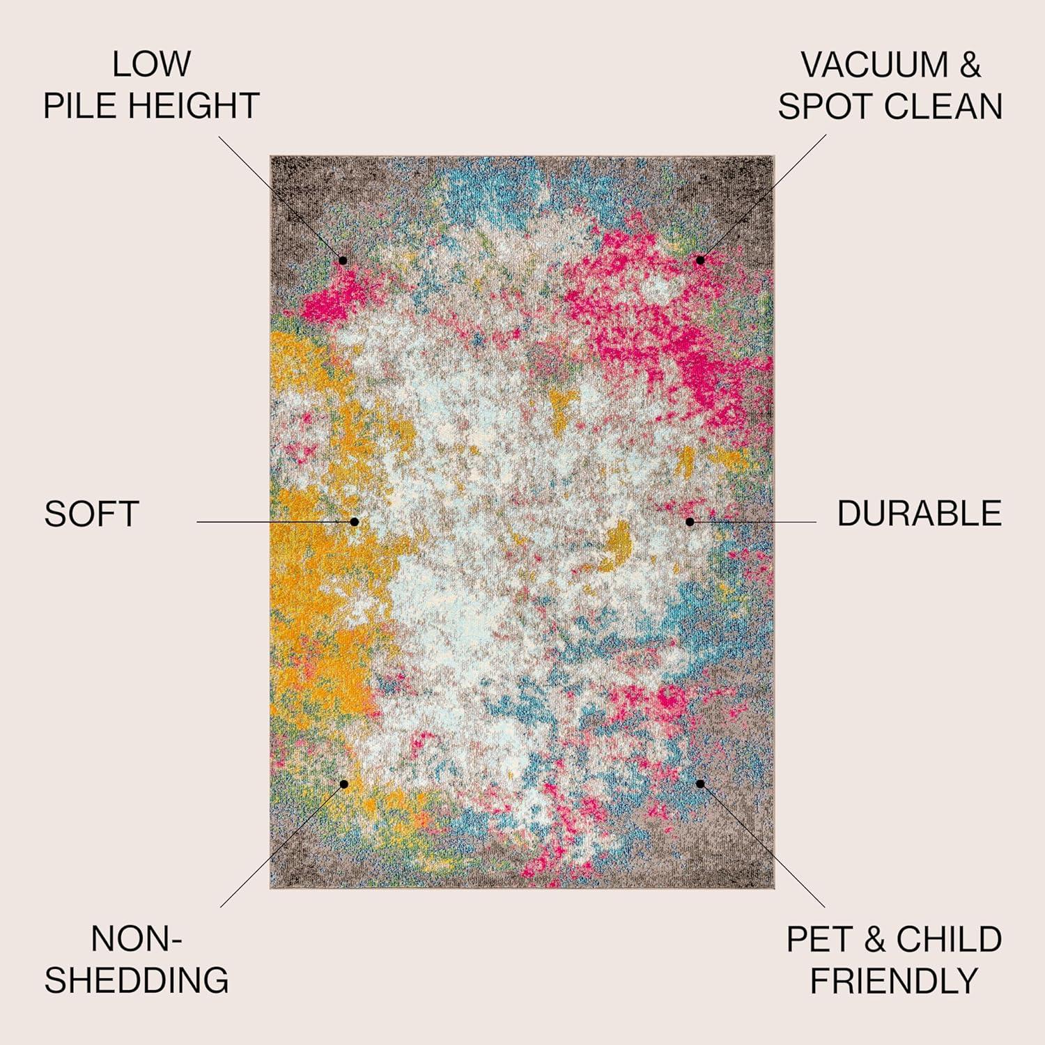 imageJONATHAN Y Modern Abstract YellowMulti Indoor Area Rug 8x10 Contemporary POP Transitional EasyCleaning for Living Room Bedroom Kitchen Pet Friendly NonShedding CTP107B8Multicolored