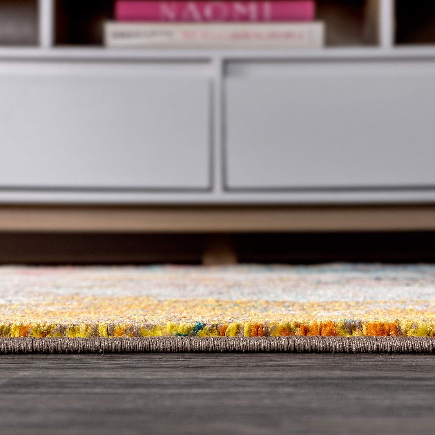 imageJONATHAN Y Modern Abstract YellowMulti Indoor Area Rug 8x10 Contemporary POP Transitional EasyCleaning for Living Room Bedroom Kitchen Pet Friendly NonShedding CTP107B8Multicolored