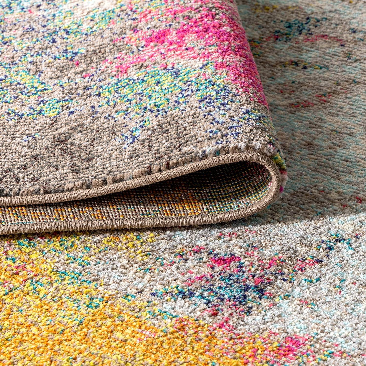 imageJONATHAN Y Modern Abstract YellowMulti Indoor Area Rug 8x10 Contemporary POP Transitional EasyCleaning for Living Room Bedroom Kitchen Pet Friendly NonShedding CTP107B8Multicolored