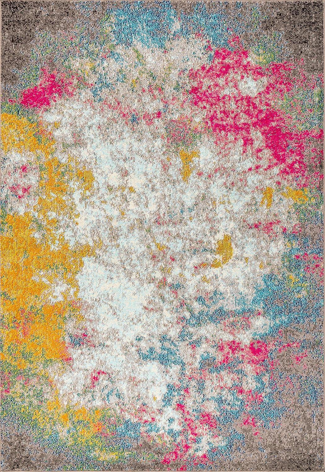 imageJONATHAN Y Modern Abstract YellowMulti Indoor Area Rug 8x10 Contemporary POP Transitional EasyCleaning for Living Room Bedroom Kitchen Pet Friendly NonShedding CTP107B8Multicolored