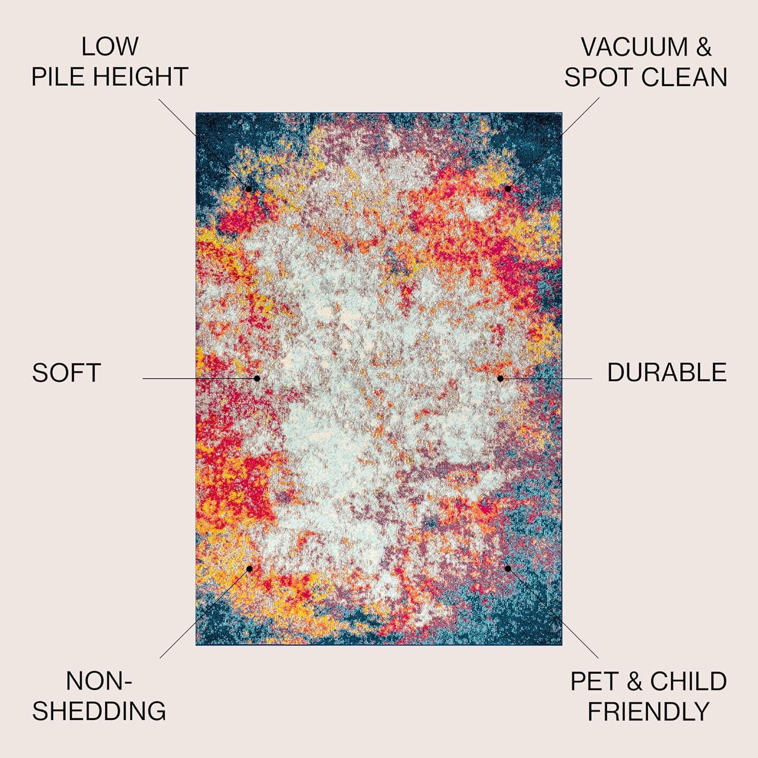 imageJONATHAN Y Modern Abstract YellowMulti Indoor Area Rug 8x10 Contemporary POP Transitional EasyCleaning for Living Room Bedroom Kitchen Pet Friendly NonShedding CTP107B8Cream