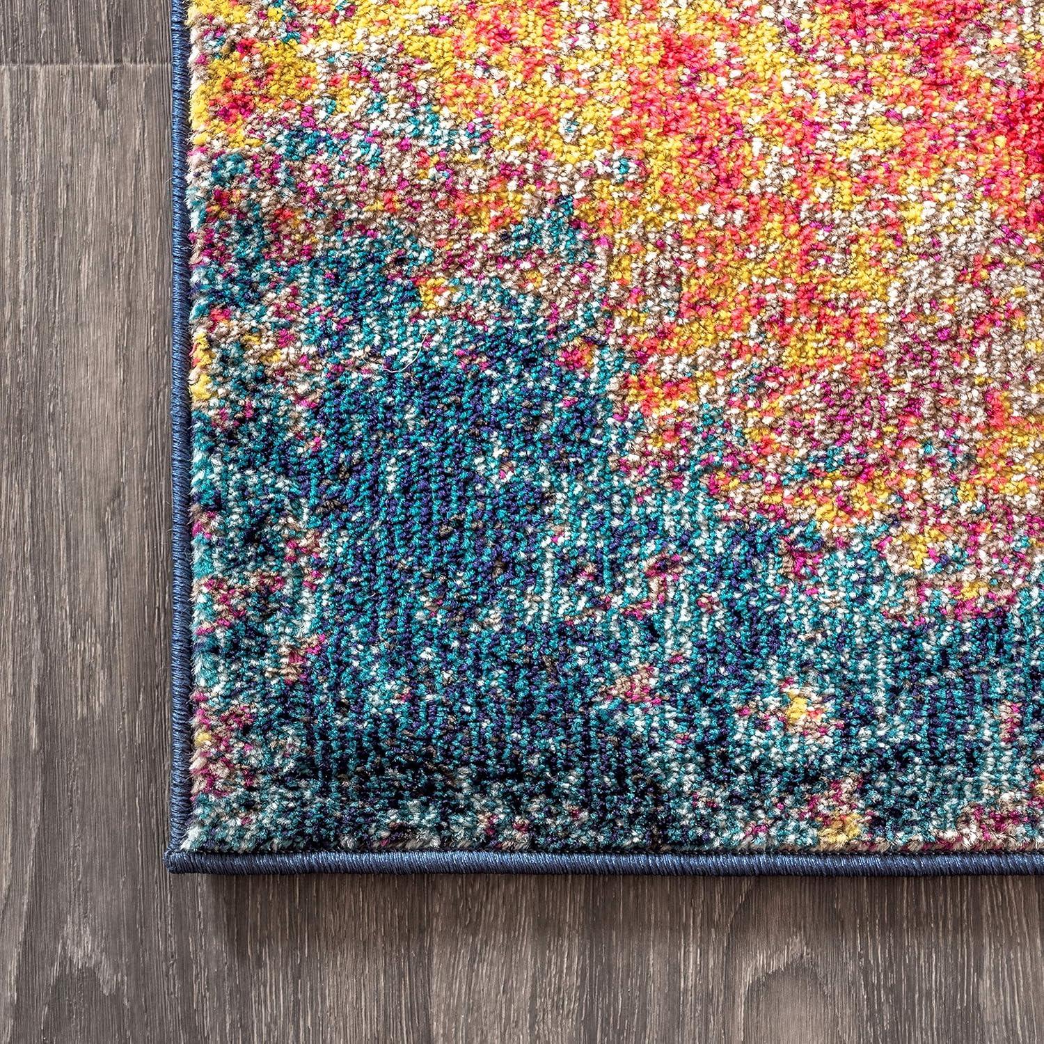 imageJONATHAN Y Modern Abstract YellowMulti Indoor Area Rug 8x10 Contemporary POP Transitional EasyCleaning for Living Room Bedroom Kitchen Pet Friendly NonShedding CTP107B8Cream