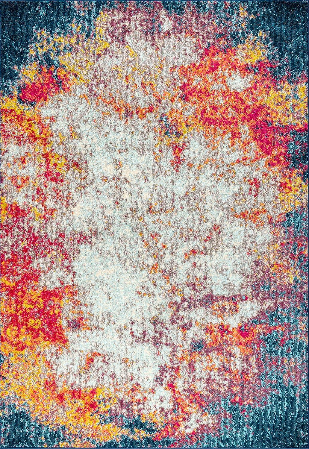 imageJONATHAN Y Modern Abstract YellowMulti Indoor Area Rug 8x10 Contemporary POP Transitional EasyCleaning for Living Room Bedroom Kitchen Pet Friendly NonShedding CTP107B8Cream