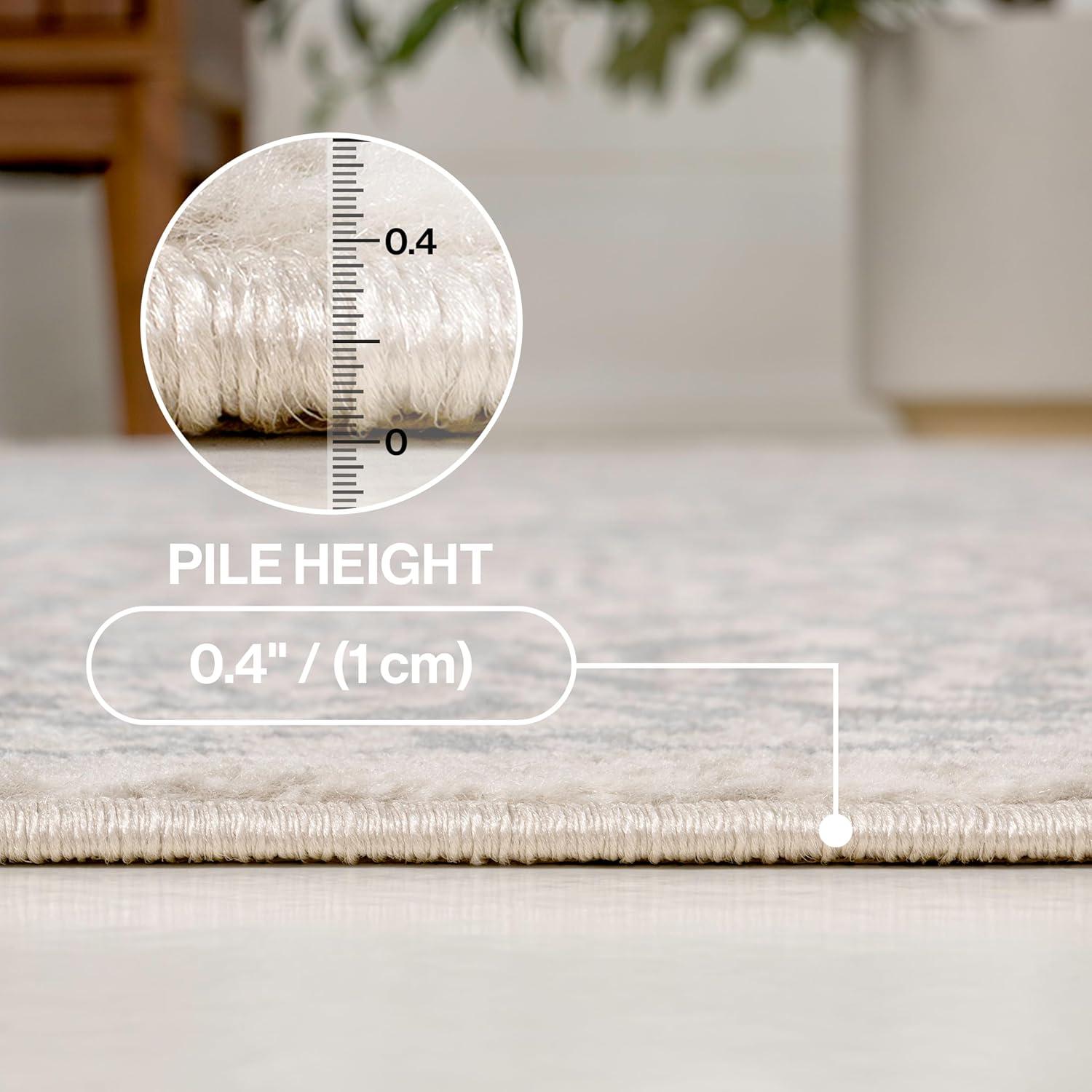 imageJONATHAN Y Modern Vintage Medallion Light Gray Indoor Area Rug 8x10 Country Floral EasyCleaning for Living Room Bedroom Kitchen Pet Friendly NonShedding MDP100A8Cream