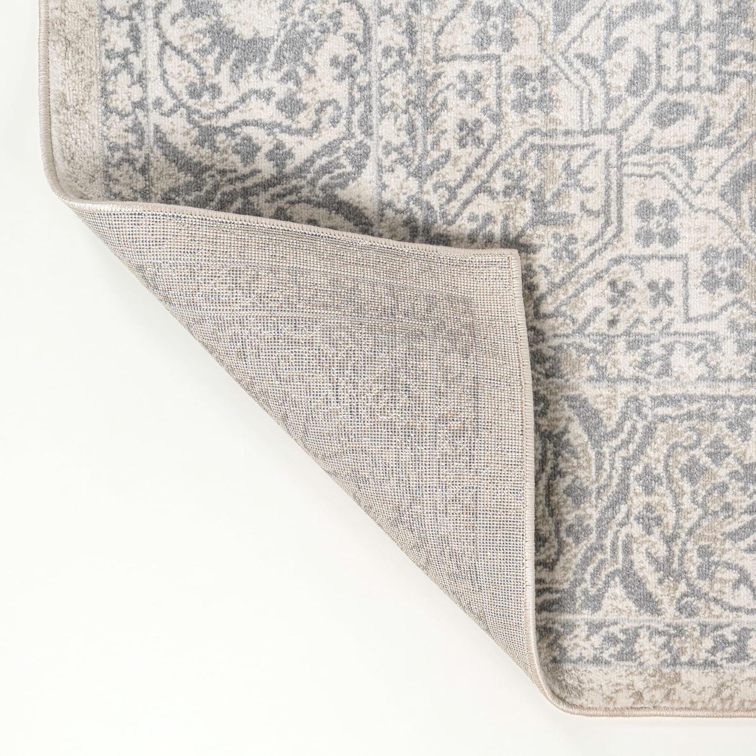 imageJONATHAN Y Modern Vintage Medallion Light Gray Indoor Area Rug 8x10 Country Floral EasyCleaning for Living Room Bedroom Kitchen Pet Friendly NonShedding MDP100A8Cream