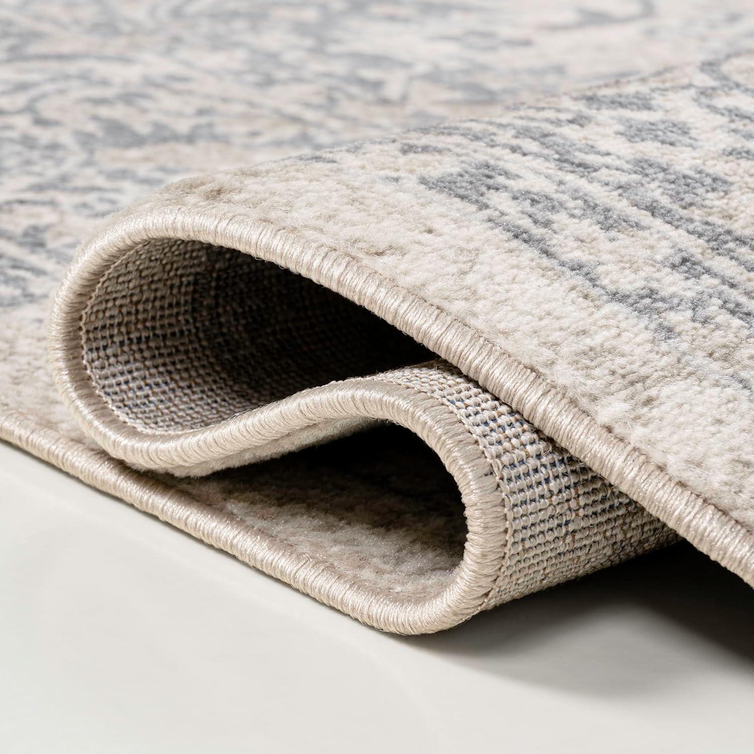 imageJONATHAN Y Modern Vintage Medallion Light Gray Indoor Area Rug 8x10 Country Floral EasyCleaning for Living Room Bedroom Kitchen Pet Friendly NonShedding MDP100A8Cream