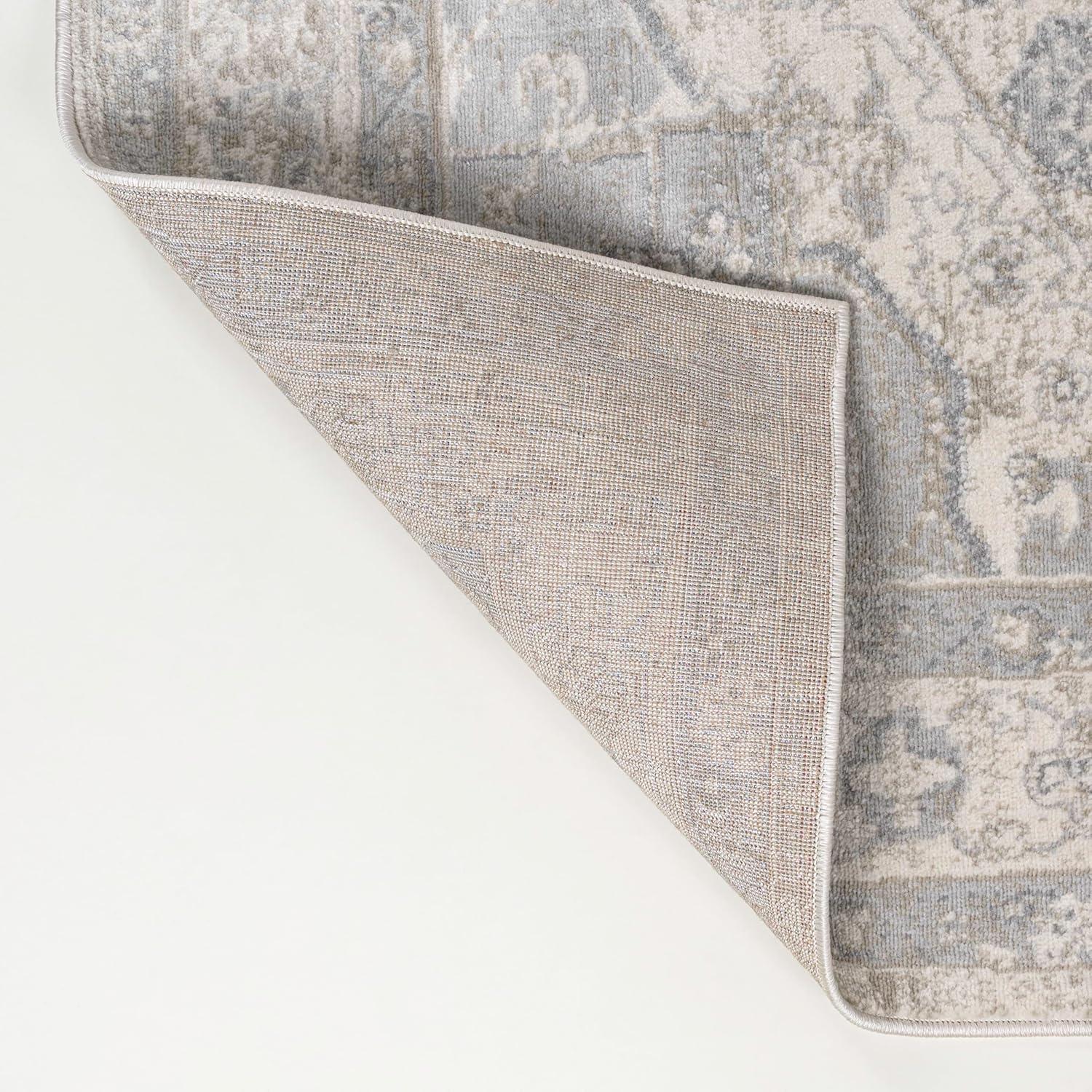 imageJONATHAN Y Modern Vintage Medallion Light GrayNavy Indoor Area Rug 8x10 Country Floral EasyCleaning for Living Room Bedroom Kitchen Pet Friendly NonShedding MDP106B8CreamLight Gray