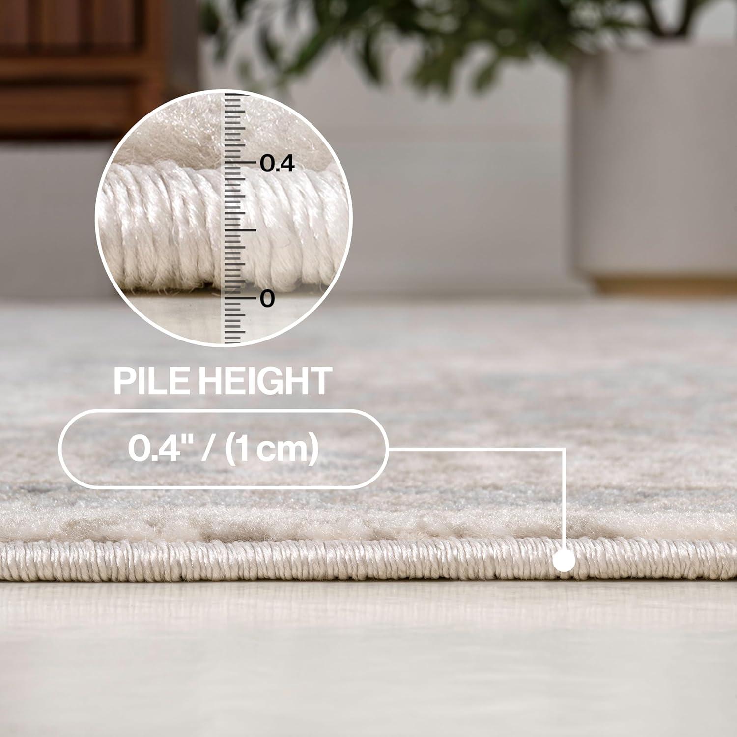 imageJONATHAN Y Modern Vintage Medallion Light GrayNavy Indoor Area Rug 8x10 Country Floral EasyCleaning for Living Room Bedroom Kitchen Pet Friendly NonShedding MDP106B8CreamLight Gray