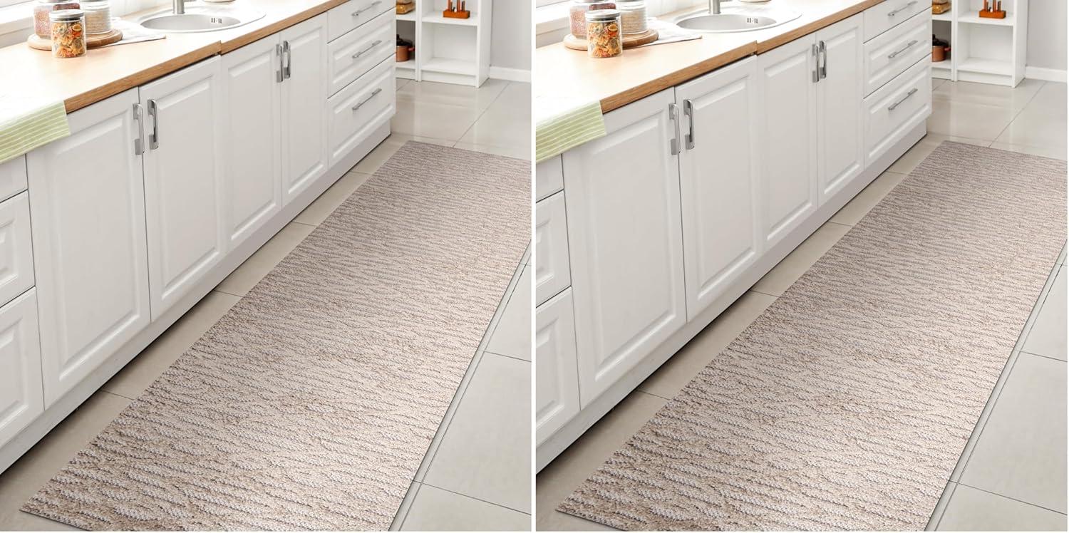 imageJONATHAN Y Moroccan Diamond Indoor Outdoor Area Rug 8X10 Beige Ararat HighLow Pile Modern for Backyard Patio Porch EasyCleaning High Traffic PetFriendly NonShedding SBH105A8Beige