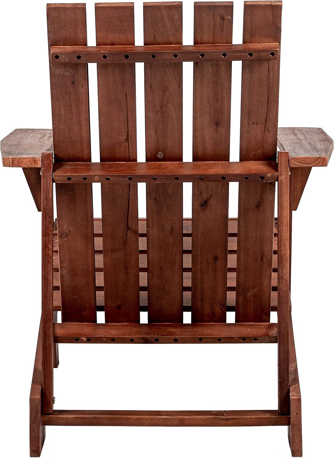 imageJONATHAN Y PAT1001B Irving Outdoor Patio Modern Acacia Wood Adirondack Chair for Garden Lawn Backyard Pool Deck Beach Firepit GrayDark Brown