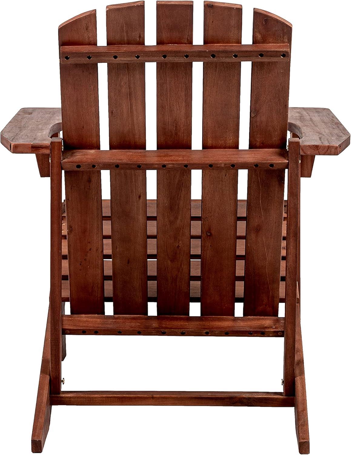 imageJONATHAN Y PAT1002C Westport Outdoor Patio Traditional Acacia Wood Adirondack Chair for Garden Lawn Backyard Pool Deck Beach Firepit Dark BrownDark Brown