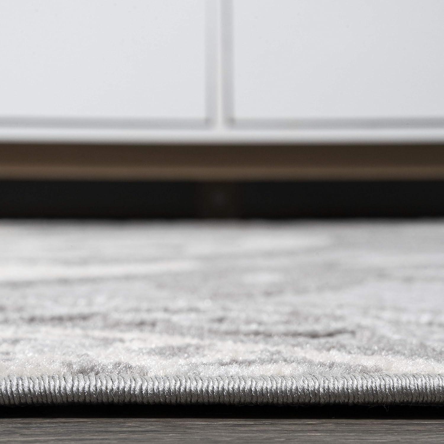 imageJONATHAN Y Paisley HighLow Indoor Outdoor Area Rug 8X10 OrangeBlue Julien for Backyard Patio Porch EasyCleaning High Traffic PetFriendly NonShedding AMC102B8Light GrayIvory