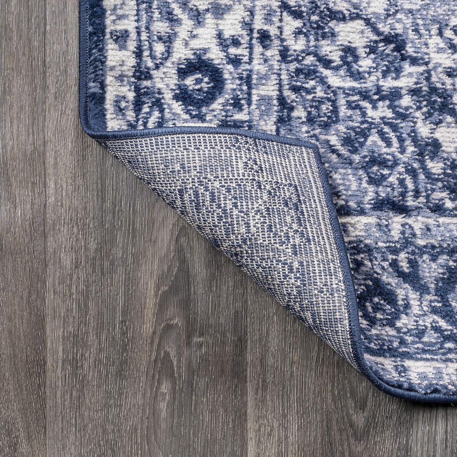 imageJONATHAN Y Rosalia Cottage Medallion NavyIvory Indoor Area Rug 8x10 Vintage Bohemian EasyCleaning for Living Room Bedroom Kitchen Pet Friendly NonShedding MDP403D8Dark BlueIvory