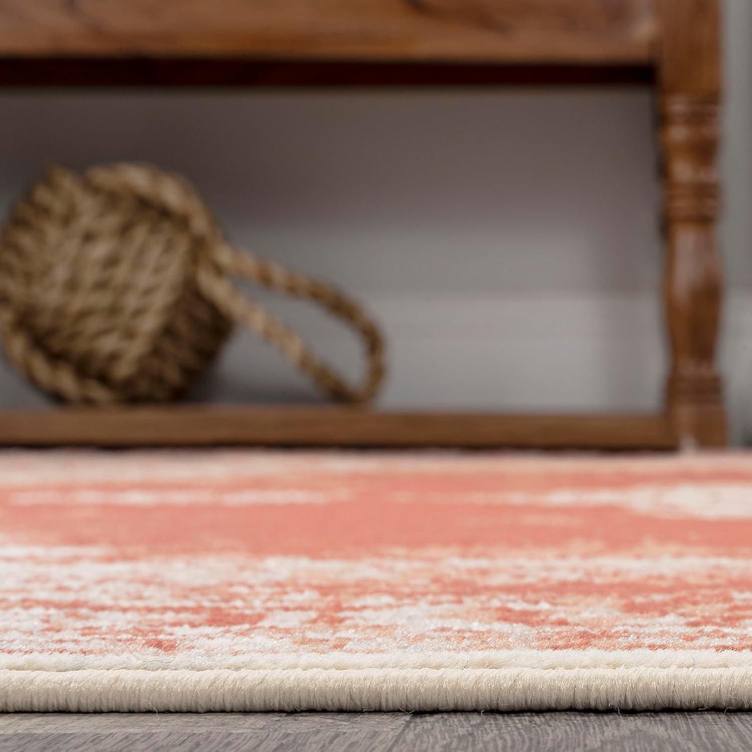 imageJONATHAN Y Rosalia Cottage Medallion NavyIvory Indoor Area Rug 8x10 Vintage Bohemian EasyCleaning for Living Room Bedroom Kitchen Pet Friendly NonShedding MDP403D8PeachIvory