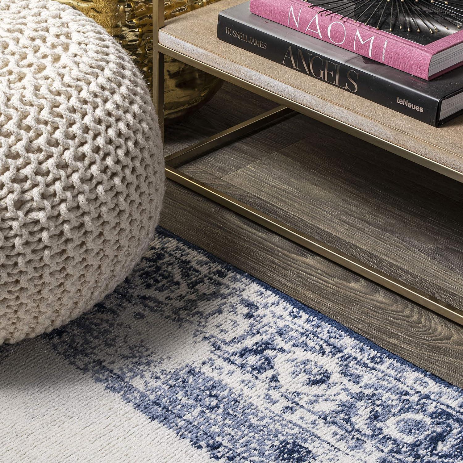 imageJONATHAN Y Rosalia Cottage Medallion NavyIvory Indoor Area Rug 8x10 Vintage Bohemian EasyCleaning for Living Room Bedroom Kitchen Pet Friendly NonShedding MDP403D8Dark BlueIvory