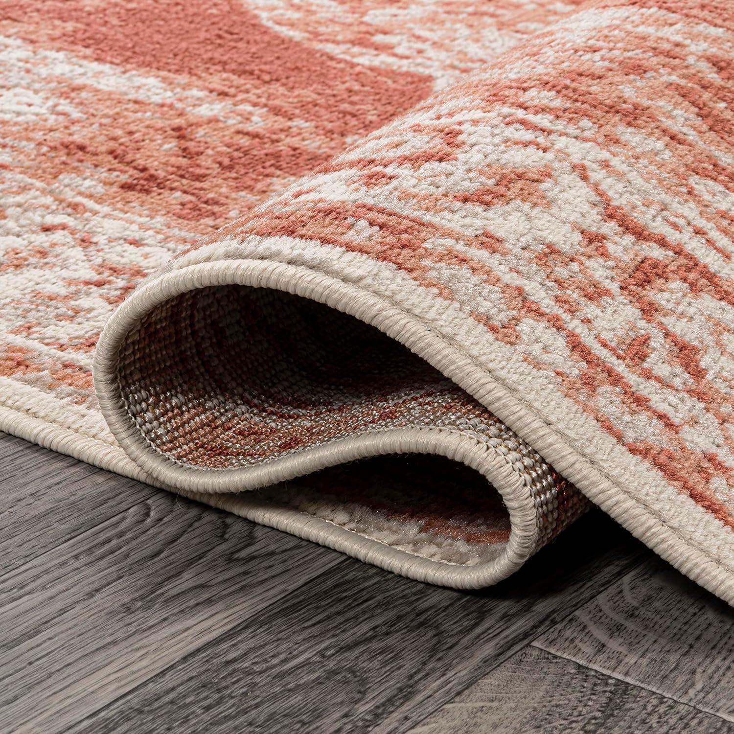 imageJONATHAN Y Rosalia Cottage Medallion NavyIvory Indoor Area Rug 8x10 Vintage Bohemian EasyCleaning for Living Room Bedroom Kitchen Pet Friendly NonShedding MDP403D8PeachIvory