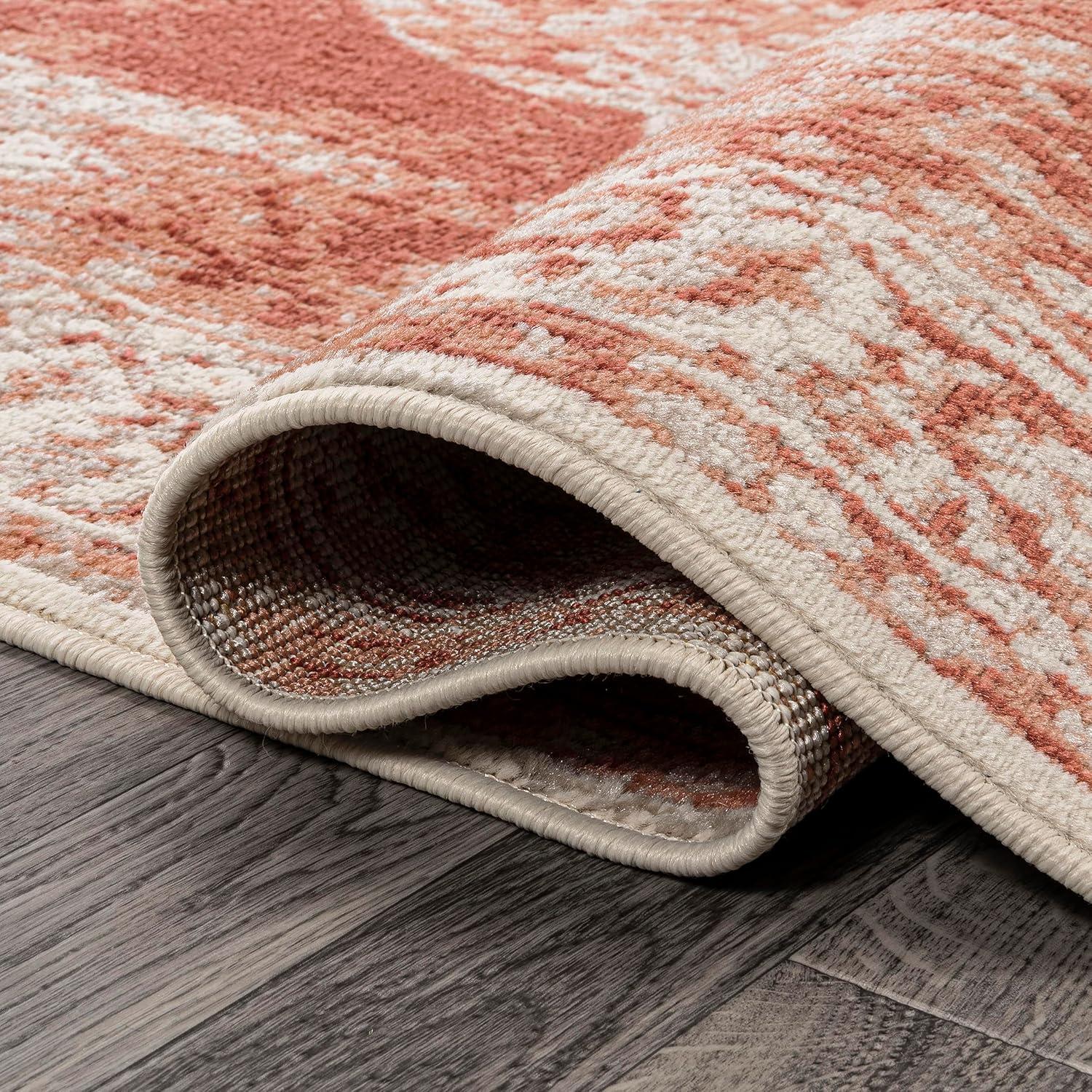 imageJONATHAN Y Rosalia Cottage Medallion NavyIvory Indoor Area Rug 8x10 Vintage Bohemian EasyCleaning for Living Room Bedroom Kitchen Pet Friendly NonShedding MDP403D8PeachIvory