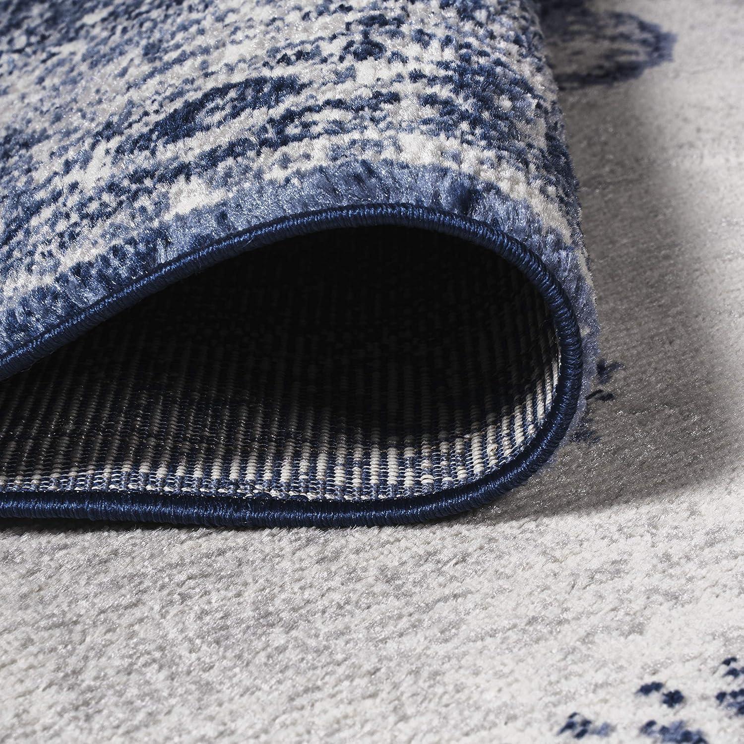 imageJONATHAN Y Rosalia Cottage Medallion NavyIvory Indoor Area Rug 8x10 Vintage Bohemian EasyCleaning for Living Room Bedroom Kitchen Pet Friendly NonShedding MDP403D8Dark BlueIvory