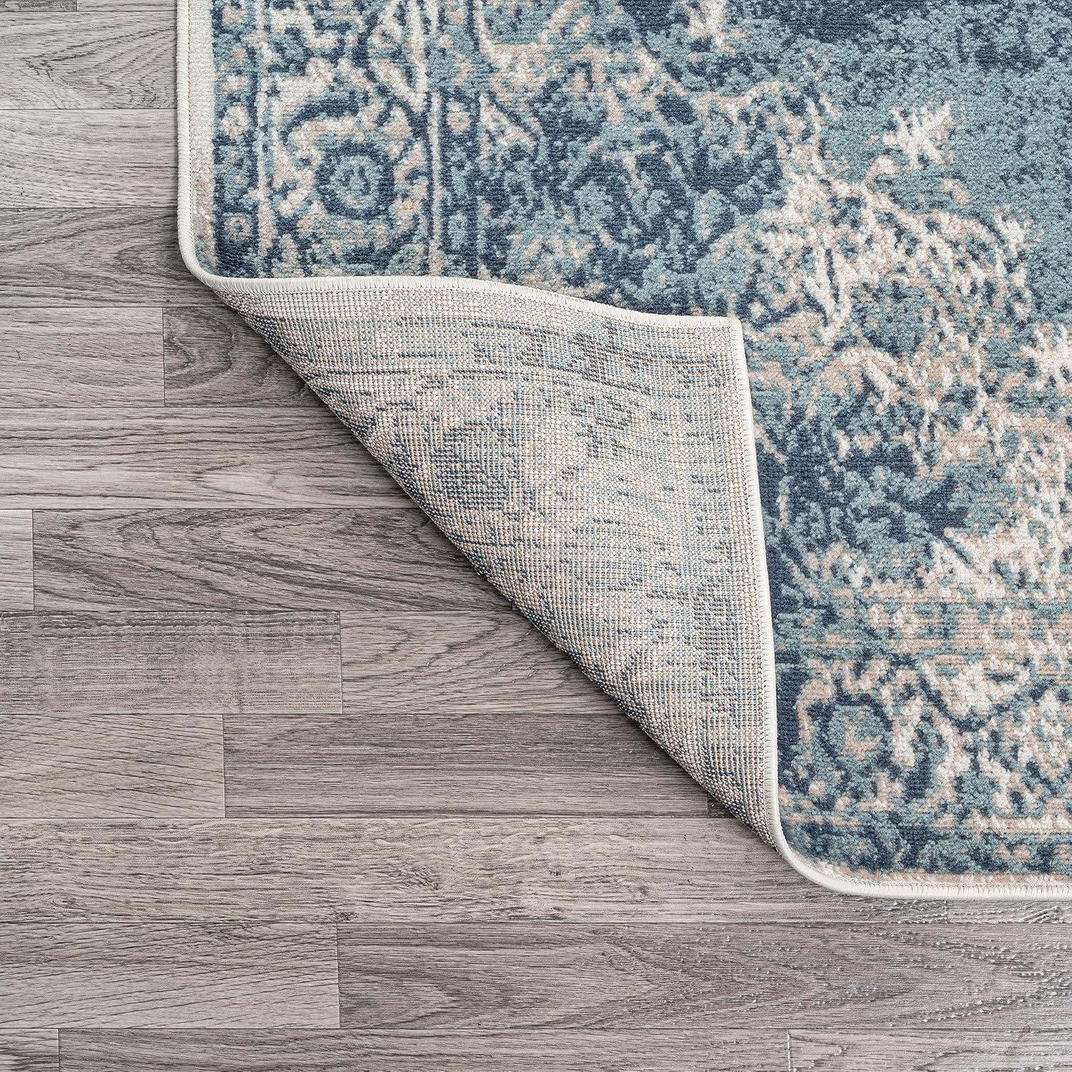 imageJONATHAN Y Rosalia Cottage Medallion NavyIvory Indoor Area Rug 8x10 Vintage Bohemian EasyCleaning for Living Room Bedroom Kitchen Pet Friendly NonShedding MDP403D8IvoryBlue