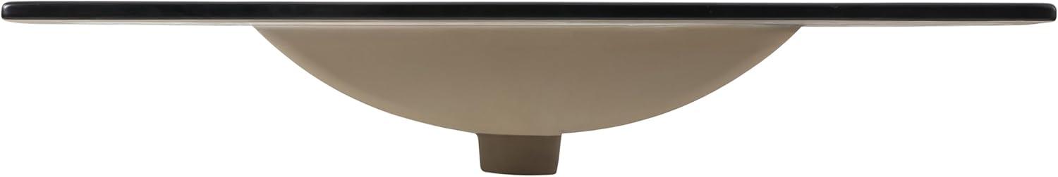 imageJONATHAN Y SNK1001A Ancillary 3Hole 24 in W x 1825 in D Classic Contemporary Rectangular Ceramic Single Sink Basin Vanity Top WhiteBlack