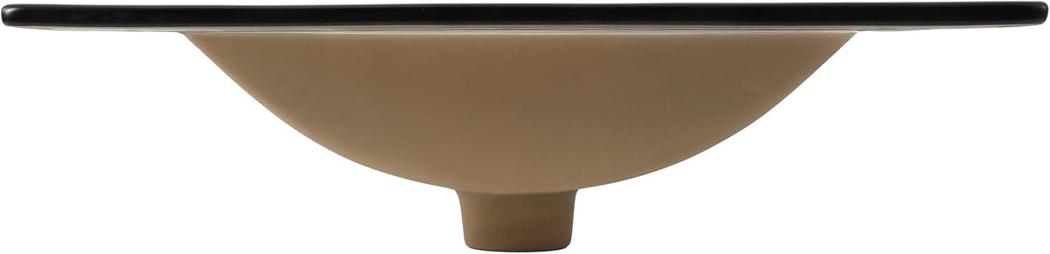 imageJONATHAN Y SNK1001A Ancillary 3Hole 24 in W x 1825 in D Classic Contemporary Rectangular Ceramic Single Sink Basin Vanity Top WhiteBlack