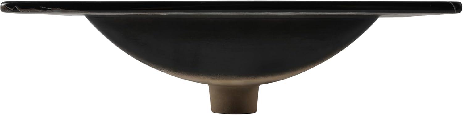 imageJONATHAN Y SNK1001A Ancillary 3Hole 24 in W x 1825 in D Classic Contemporary Rectangular Ceramic Single Sink Basin Vanity Top WhiteBlack Marble