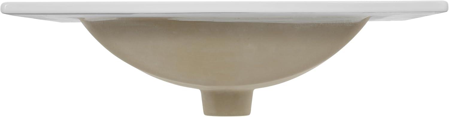 imageJONATHAN Y SNK1001A Ancillary 3Hole 24 in W x 1825 in D Classic Contemporary Rectangular Ceramic Single Sink Basin Vanity Top WhiteWhite