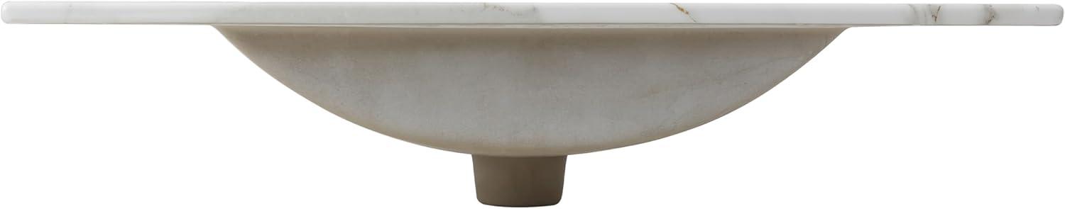 imageJONATHAN Y SNK1001A Ancillary 3Hole 24 in W x 1825 in D Classic Contemporary Rectangular Ceramic Single Sink Basin Vanity Top WhiteWhite Marble