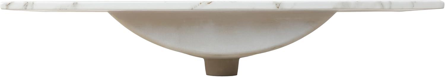 imageJONATHAN Y SNK1001A Ancillary 3Hole 24 in W x 1825 in D Classic Contemporary Rectangular Ceramic Single Sink Basin Vanity Top WhiteWhite Marble