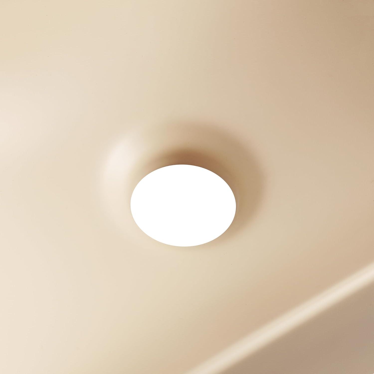 imageJONATHAN Y SNK1004CR Felix 15 in W x 8 in D Modern Wall Mounted Rectangular Ceramic Mini Sink Basin RightSide Faucet White Marble EffectMatte Beige