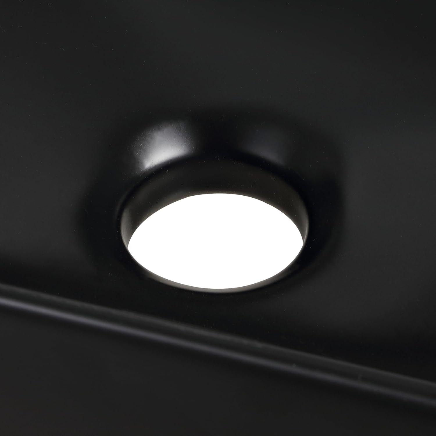 imageJONATHAN Y SNK1004CR Felix 15 in W x 8 in D Modern Wall Mounted Rectangular Ceramic Mini Sink Basin RightSide Faucet White Marble EffectMatte Black