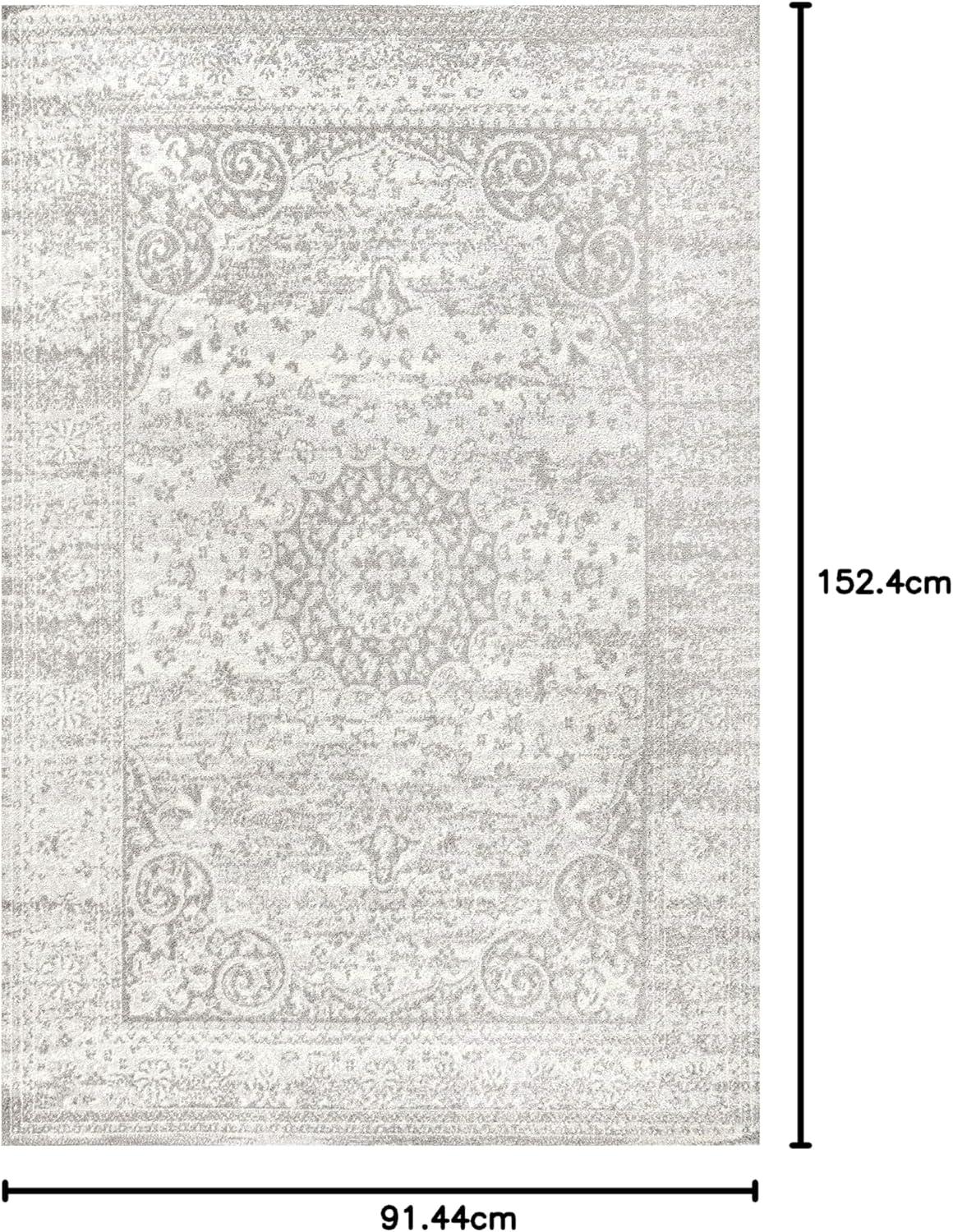 imageJONATHAN Y Scala Ornate Vintage GrayCream Runner Rug 2x8 Medallion Bohemian EasyCleaning for Living Room Bedroom Kitchen Pet Friendly NonShedding BMF109B28GrayCream