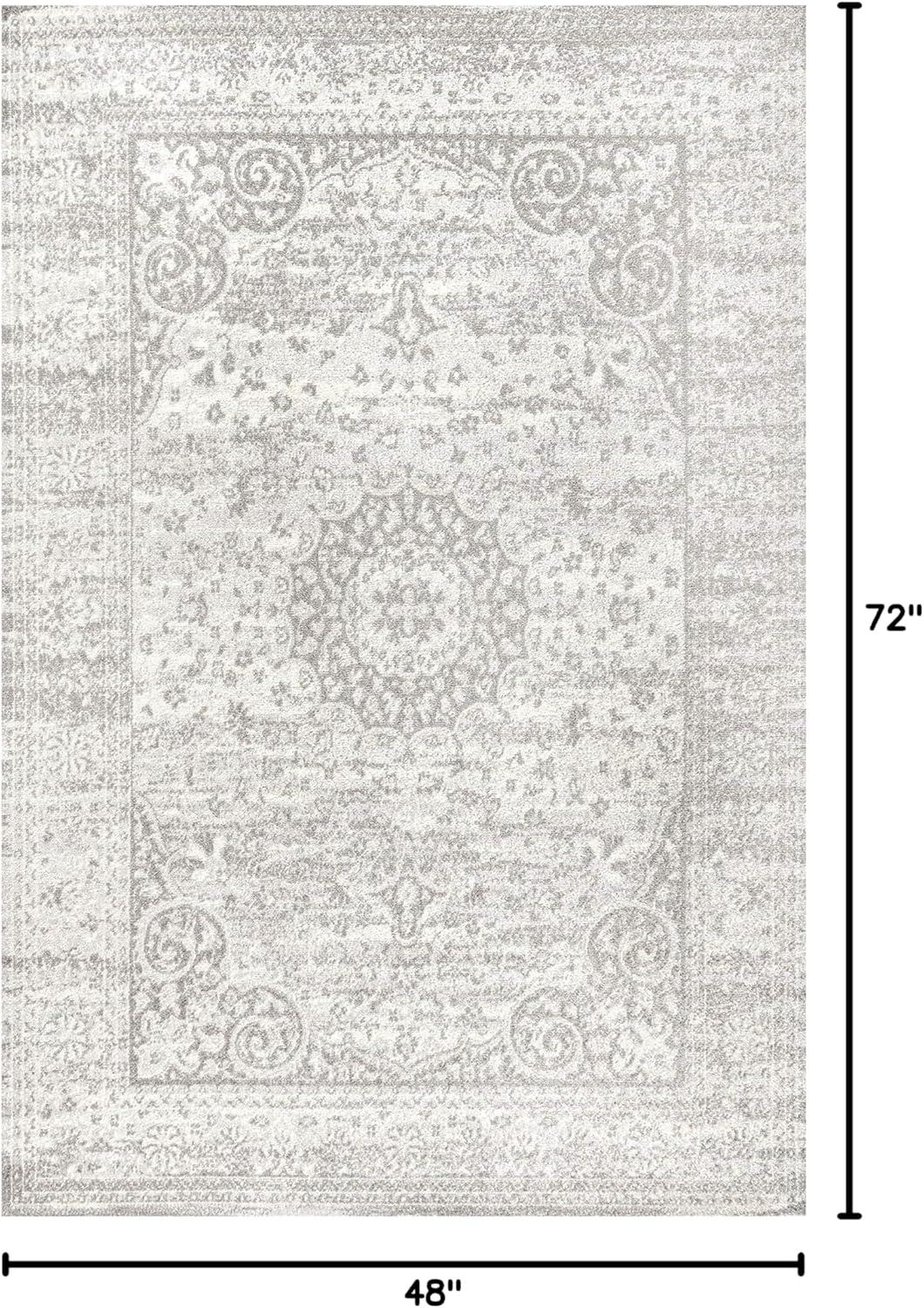 imageJONATHAN Y Scala Ornate Vintage GrayCream Runner Rug 2x8 Medallion Bohemian EasyCleaning for Living Room Bedroom Kitchen Pet Friendly NonShedding BMF109B28GrayCream