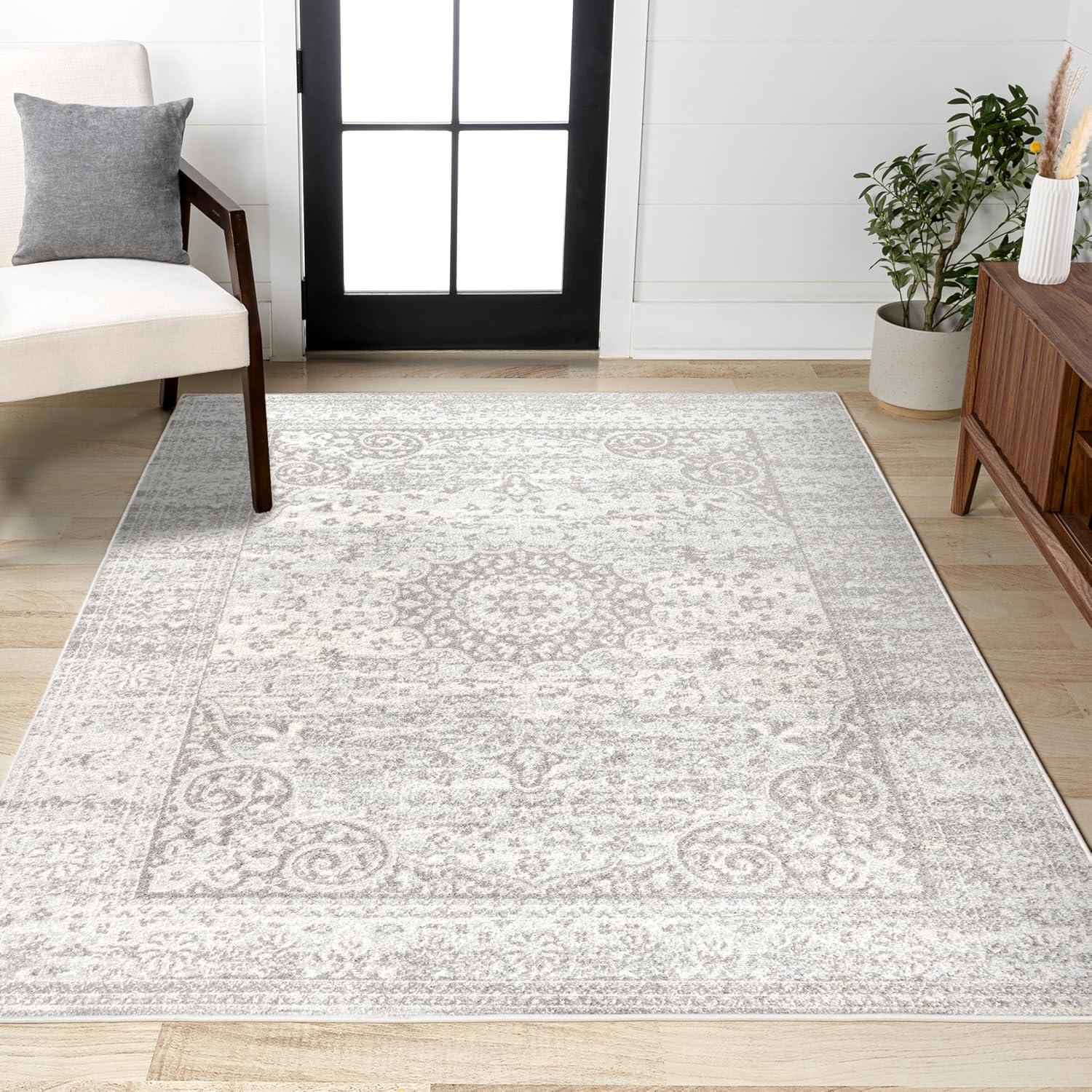 imageJONATHAN Y Scala Ornate Vintage GrayCream Runner Rug 2x8 Medallion Bohemian EasyCleaning for Living Room Bedroom Kitchen Pet Friendly NonShedding BMF109B28GrayCream