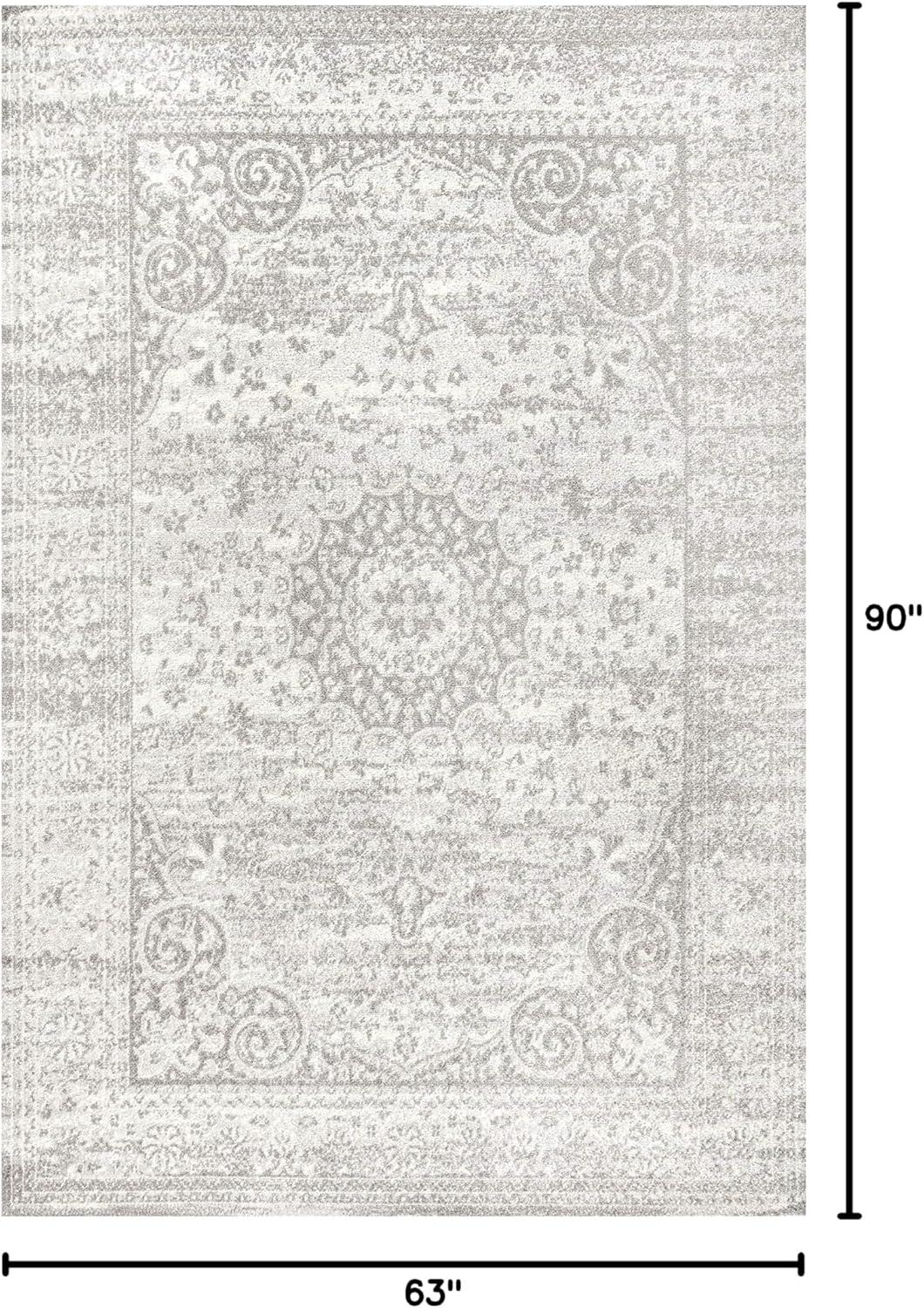 imageJONATHAN Y Scala Ornate Vintage GrayCream Runner Rug 2x8 Medallion Bohemian EasyCleaning for Living Room Bedroom Kitchen Pet Friendly NonShedding BMF109B28GrayCream
