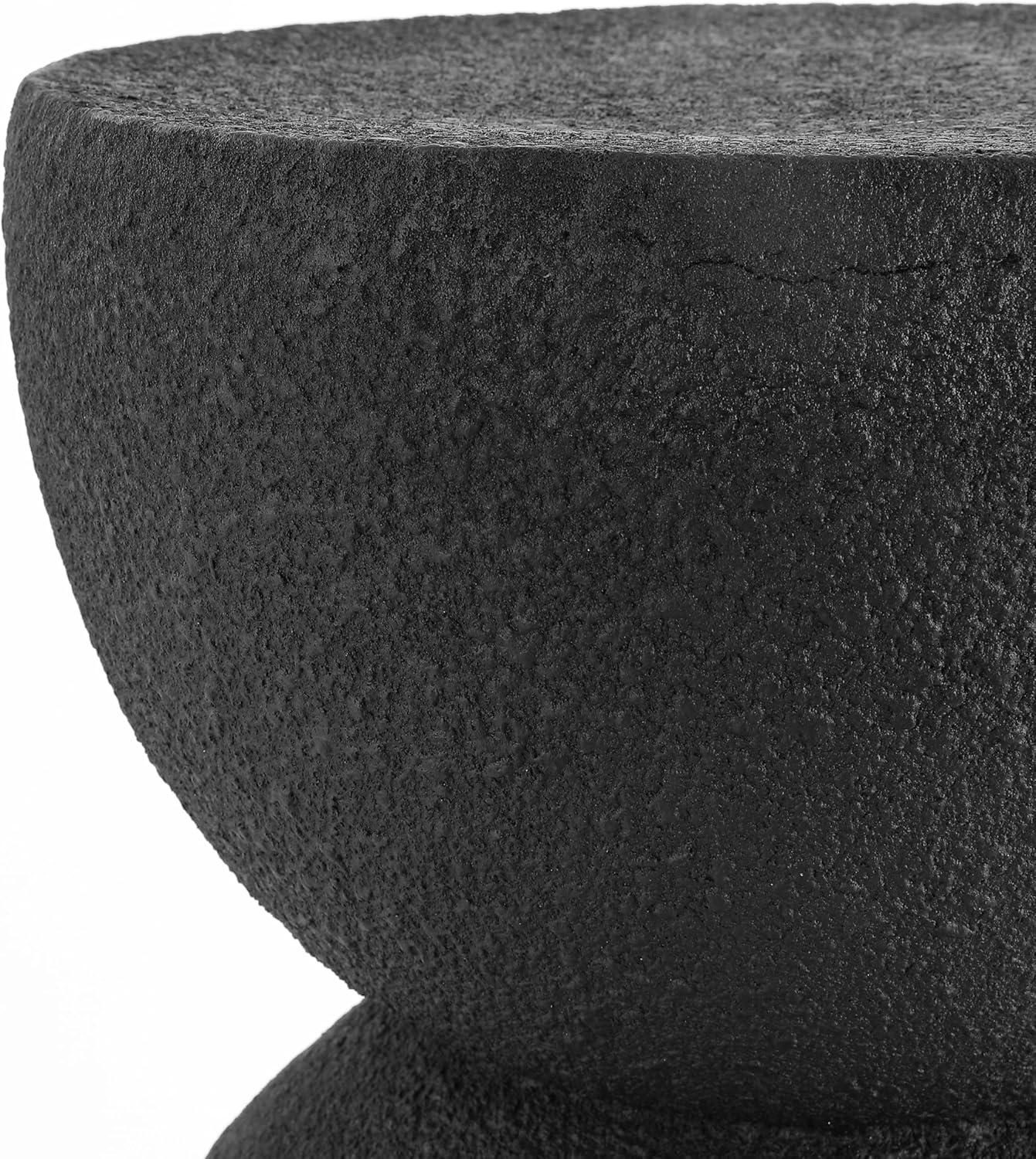 imageJONATHAN Y TBL1100A Greta 18quot MidCentury Modern Drum IndoorOutdoor Accent Table Modern Contemporary Minimalist Scandinavian Classic Patio Garden Bathroom Living Room WhiteBlack