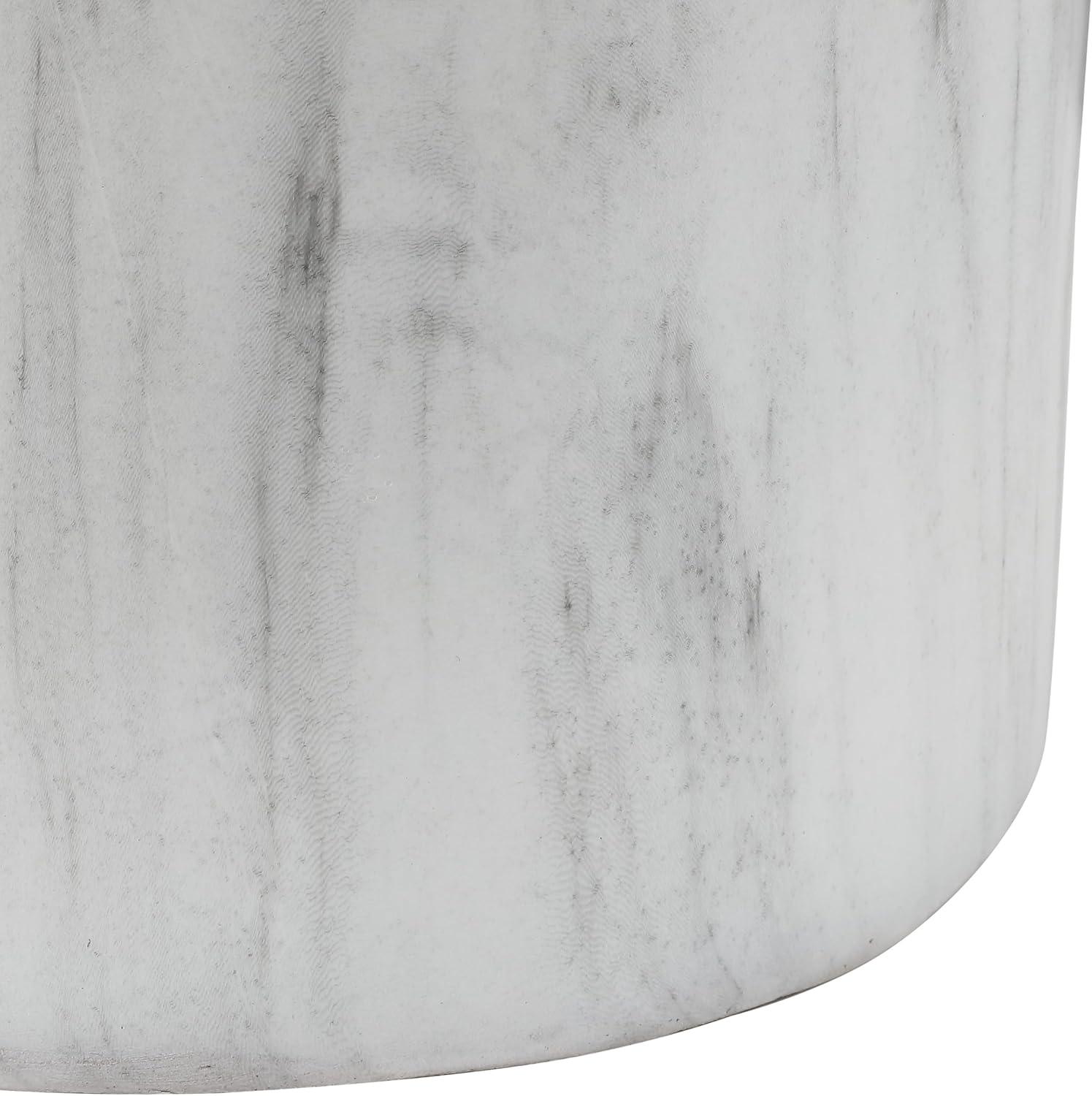 imageJONATHAN Y TBL1101A Troy 16quot Modern Minimalist Faux Marble Column IndoorOutdoor IndoorOutdoor Accent Table Modern Contemporary Minimalist Transitional for Living Room Garden Patio GrayWhiteGrayWhite