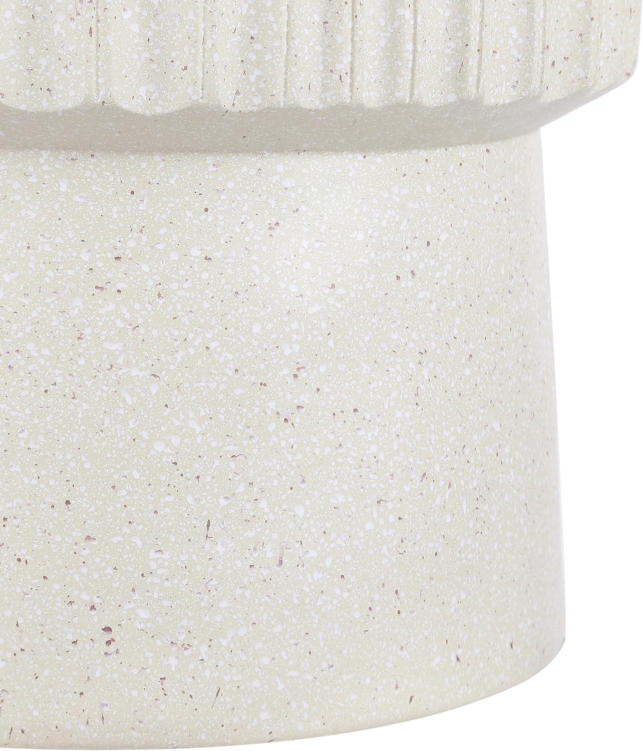 imageJONATHAN Y TBL1102C Louisa 19quot Modern Art Deco Tambour IndoorOutdoor Accent Table Art Deco Minimalist Contemporary Bohemian MidCentury Patio Garden Bathroom Living Room Pink Terrazzo FinishCream Terrazzo Finish