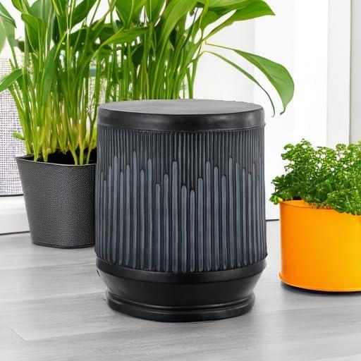 imageJONATHAN Y TBL1103B Kline 175quot MidCentury Modern Brutalist IndoorOutdoor Accent Table Art Deco Minimalist Contemporary Patio Garden Bathroom Living Room Pink Terrazzo FinishWash Black