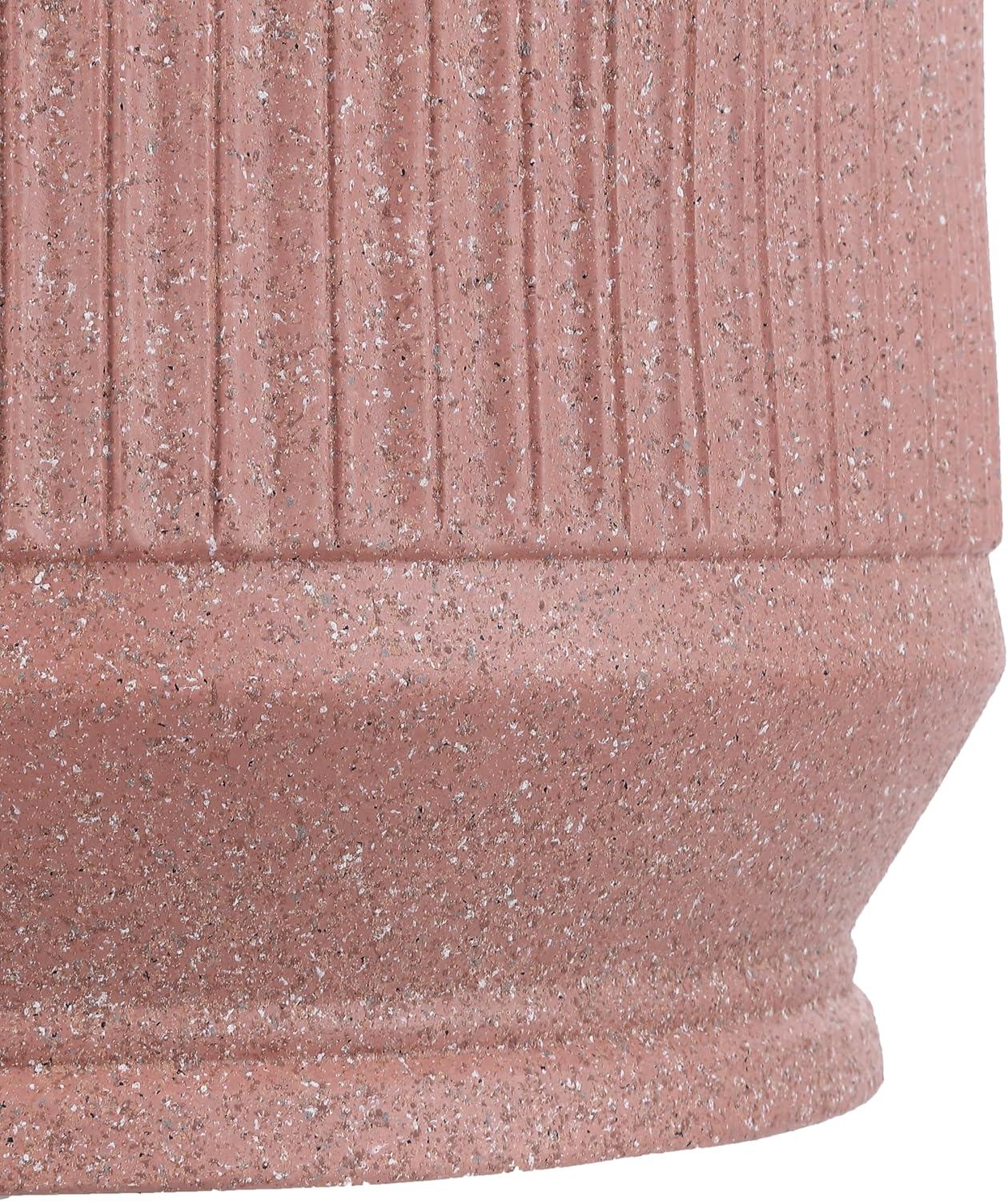 imageJONATHAN Y TBL1103B Kline 175quot MidCentury Modern Brutalist IndoorOutdoor Accent Table Art Deco Minimalist Contemporary Patio Garden Bathroom Living Room Pink Terrazzo FinishPink Terrazzo Finish