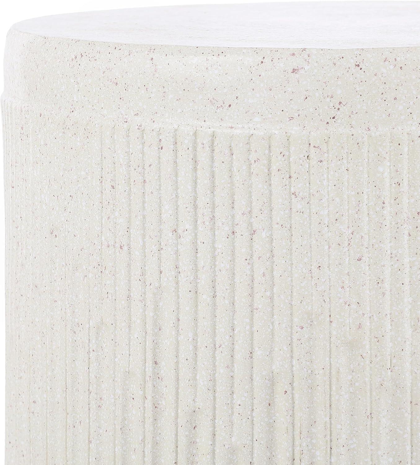 imageJONATHAN Y TBL1103B Kline 175quot MidCentury Modern Brutalist IndoorOutdoor Accent Table Art Deco Minimalist Contemporary Patio Garden Bathroom Living Room Pink Terrazzo FinishCream Terrazzo Finish