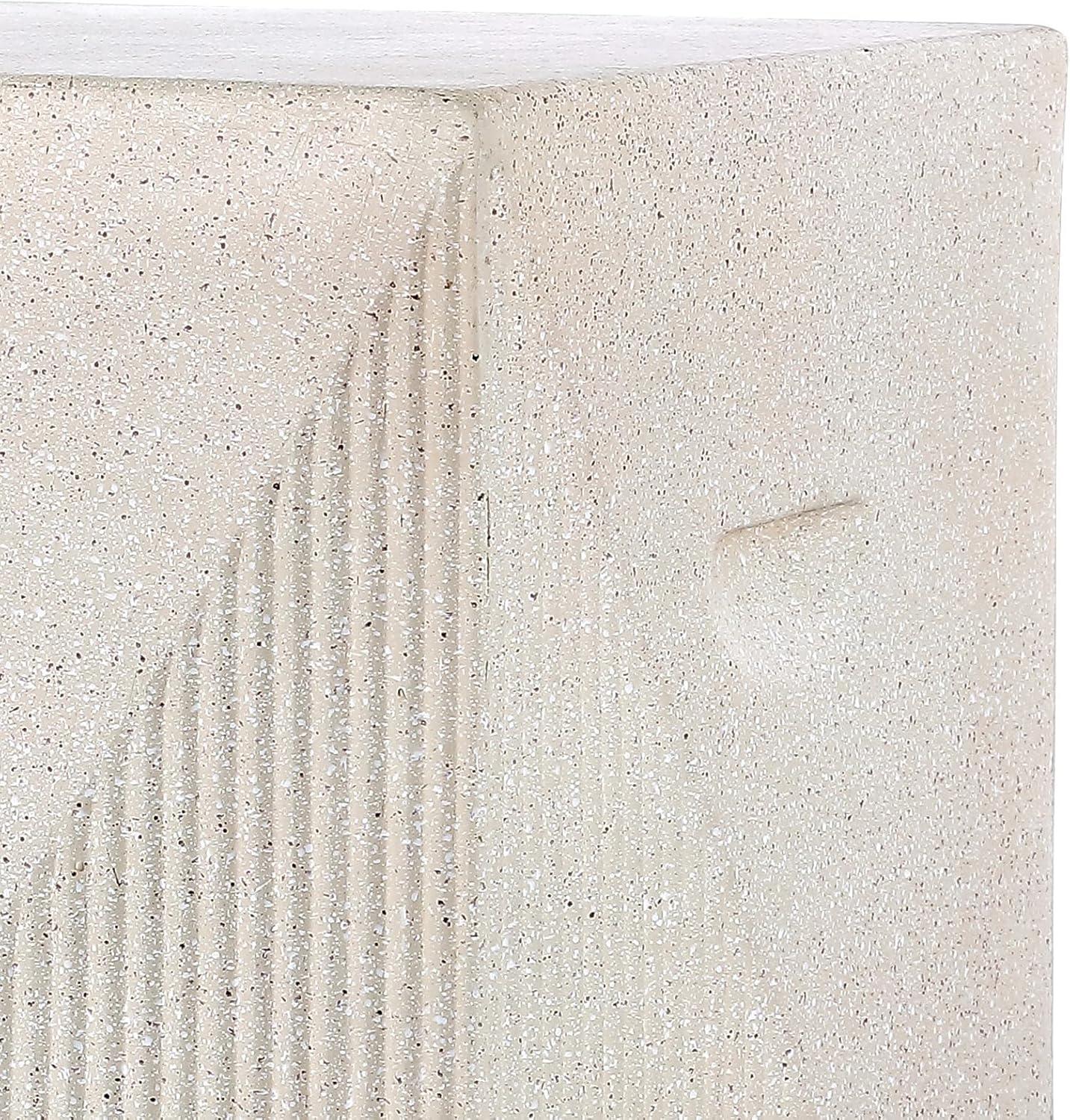 imageJONATHAN Y TBL1104C Adrian 2075quot Contemporary Minimalist Square IndoorOutdoor Accent Table Modern MidCentury Art Deco Contemporary Patio Garden Bathroom Living Room Pink Terrazzo FinishCream Terrazzo Finish