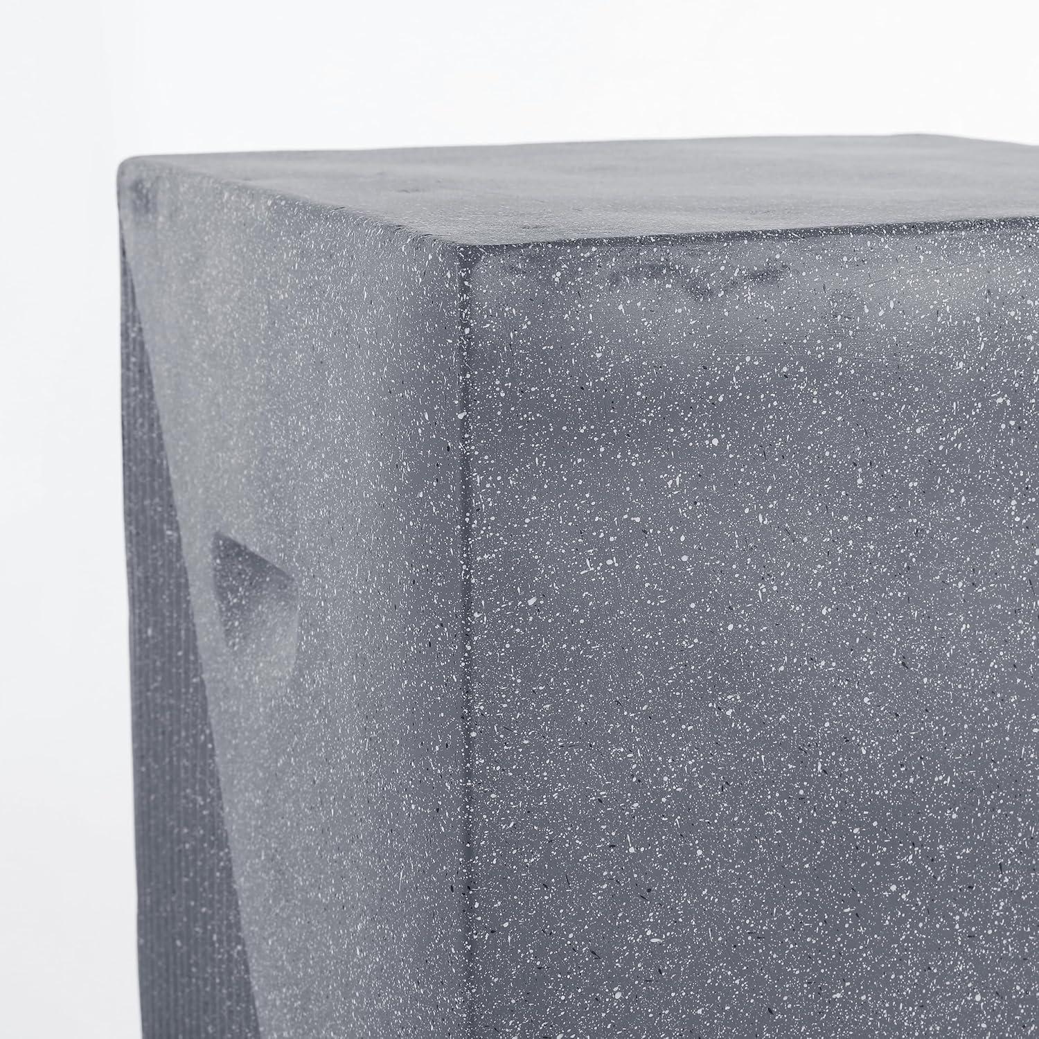 imageJONATHAN Y TBL1104C Adrian 2075quot Contemporary Minimalist Square IndoorOutdoor Accent Table Modern MidCentury Art Deco Contemporary Patio Garden Bathroom Living Room Pink Terrazzo FinishGray Terrazzo Finish