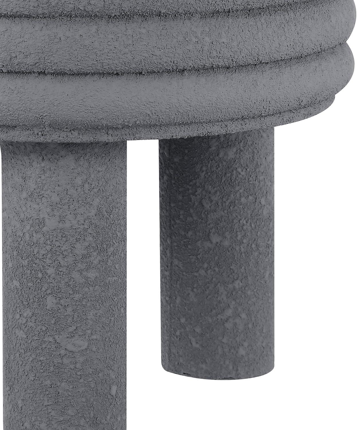 imageJONATHAN Y TBL1106A Rashida 1775quot Contemporary Minimalist Curvy High IndoorOutdoor Accent Table Contemporary Modern MidCentury Art Deco Patio Garden Bathroom Living Room Gray FrostedGray Frosted