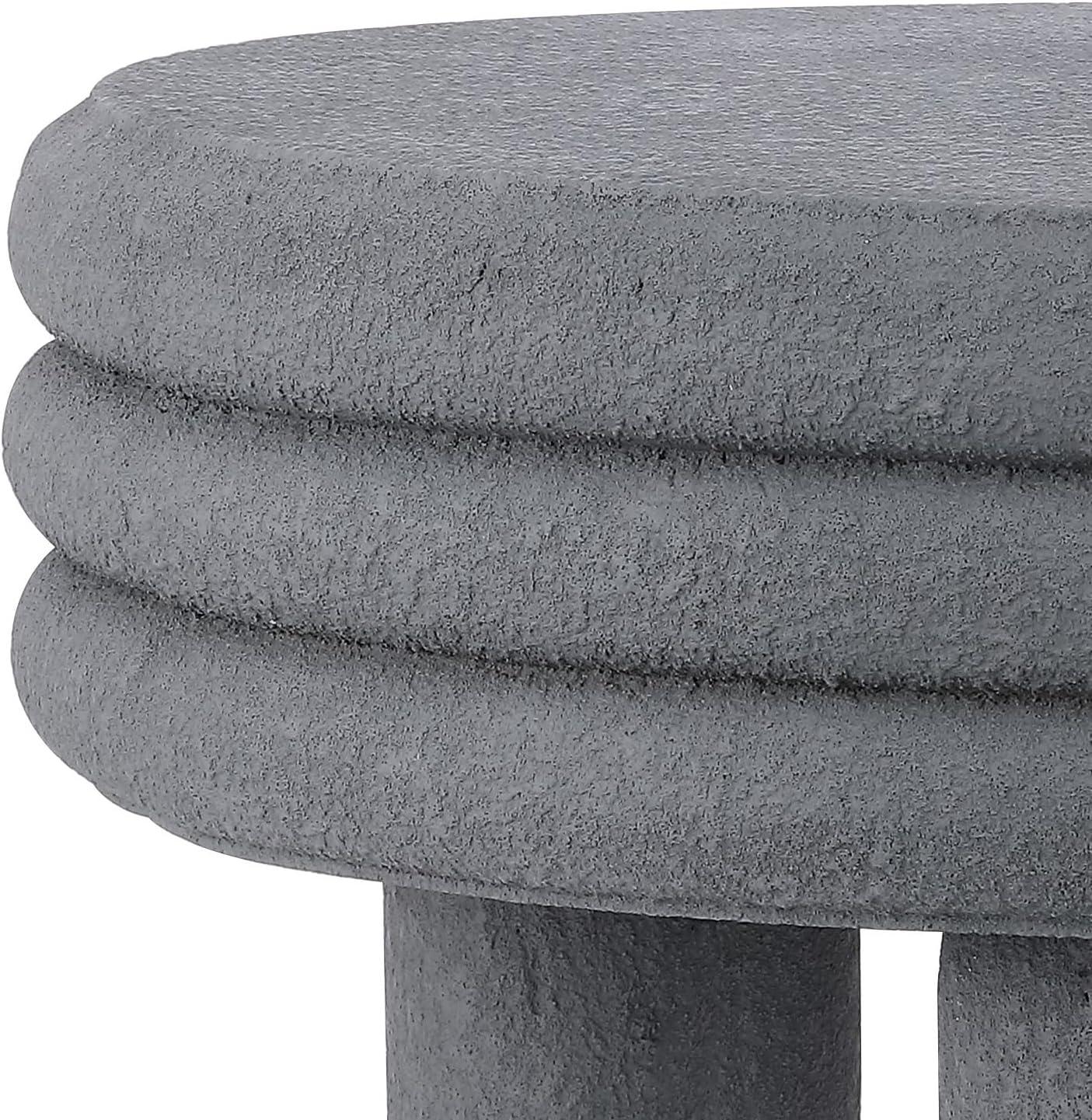 imageJONATHAN Y TBL1106A Rashida 1775quot Contemporary Minimalist Curvy High IndoorOutdoor Accent Table Contemporary Modern MidCentury Art Deco Patio Garden Bathroom Living Room Gray FrostedGray Frosted
