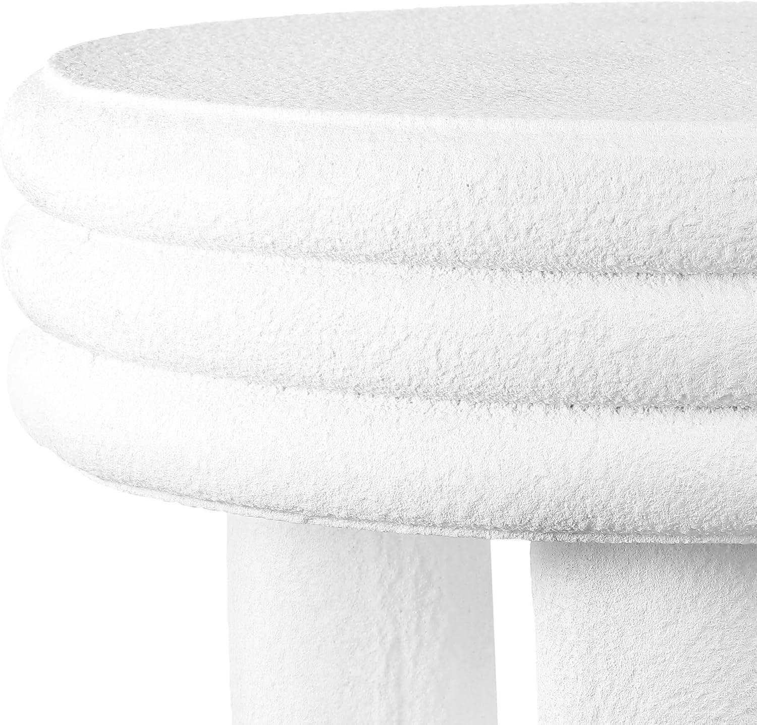 imageJONATHAN Y TBL1106A Rashida 1775quot Contemporary Minimalist Curvy High IndoorOutdoor Accent Table Contemporary Modern MidCentury Art Deco Patio Garden Bathroom Living Room Gray FrostedWhite Frosted