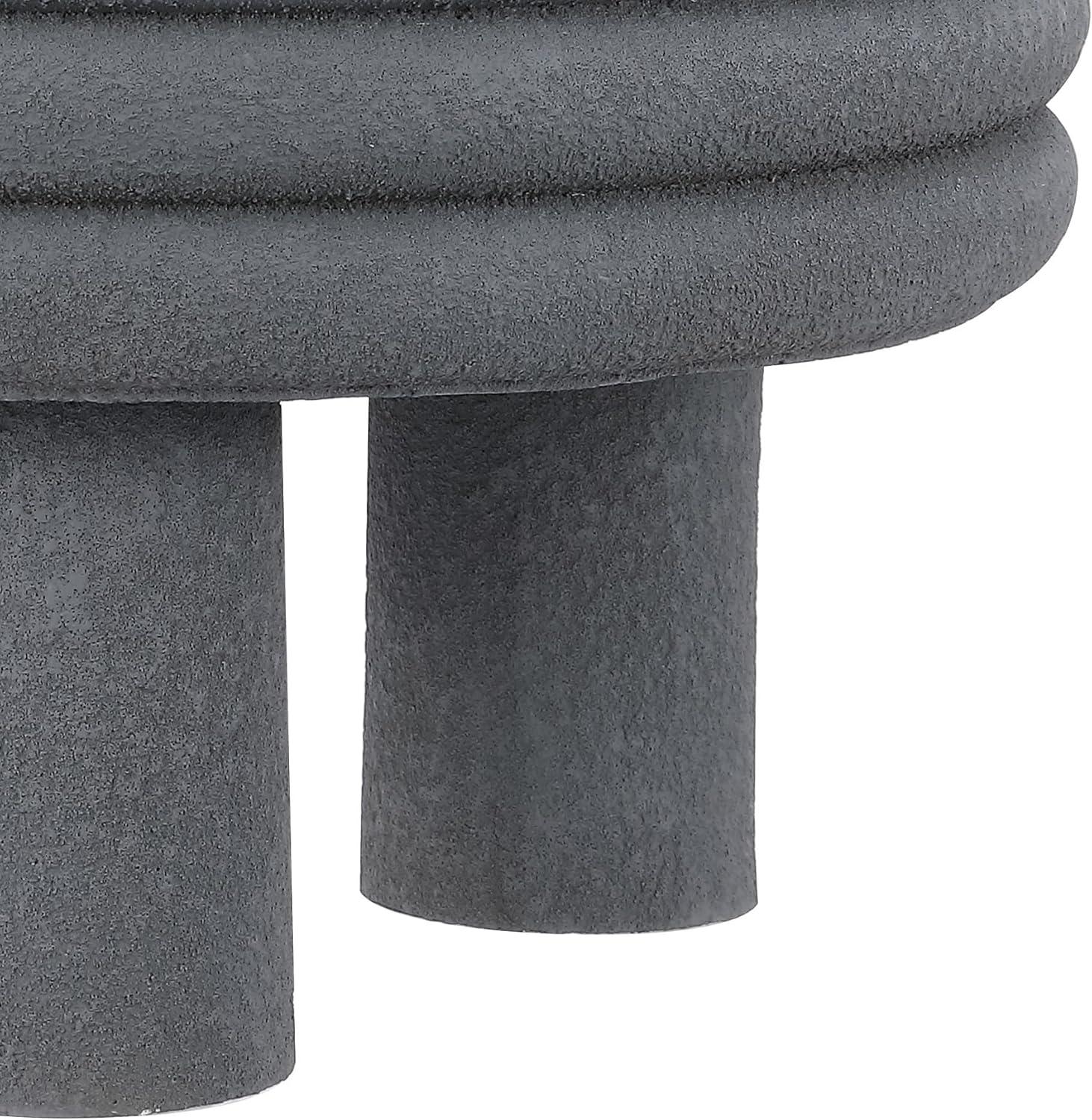 imageJONATHAN Y TBL1106A Rashida 1775quot Contemporary Minimalist Curvy High IndoorOutdoor Accent Table Contemporary Modern MidCentury Art Deco Patio Garden Bathroom Living Room Gray FrostedGray Frosted