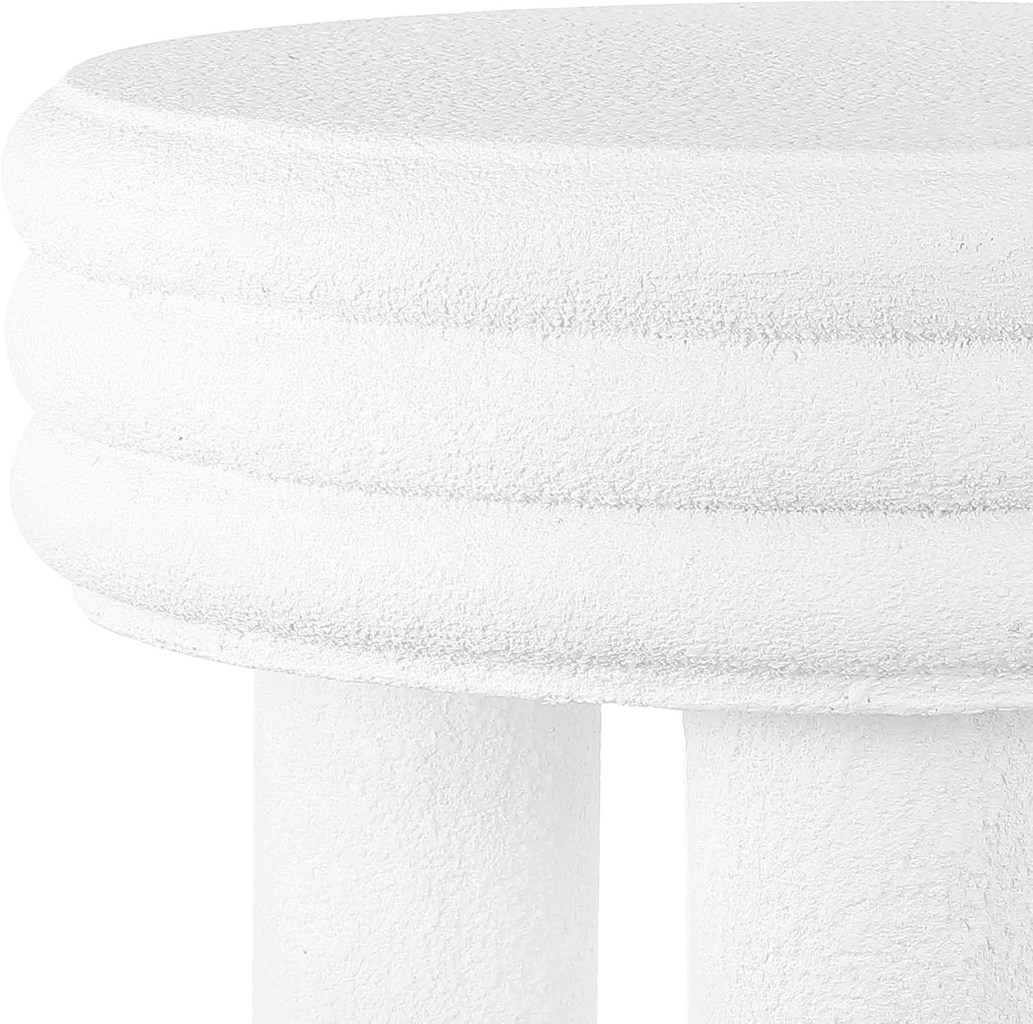 imageJONATHAN Y TBL1106A Rashida 1775quot Contemporary Minimalist Curvy High IndoorOutdoor Accent Table Contemporary Modern MidCentury Art Deco Patio Garden Bathroom Living Room Gray FrostedWhite Frosted